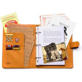 Conquest Journals Supernatural John Winchester Replica Journal Big Bundle, John's Journal with Monster Lore Pages, Medals & Ribbons, Creepy Photos, Biggerson's Turducken Ad, Mystery Spot Brochure and