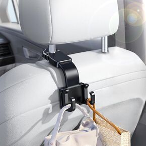 Headrest Hook for Car Seat Back, Multifunctional Car Seat Hooks for Purses and Bags Handbag Grocery Bag, Purse Hanger Bag Holder Car Organizers and Storage Accessories Interior for Women Men