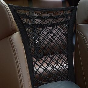3-Layer Car Mesh Organizer,Seat Back Net Bag,Barrier of Backseat Pet Kids,Cargo Tissue Purse Holder,Driver Storage Netting Pouch,Dog Car Net Barrier for Safe Driving