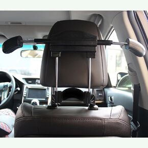 Car Seat Coat Rack Hanger Seat Chair Back Multifunction Suit Retractable Hanger (Black)
