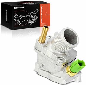 A-Premium Engine Thermostat Housing Assembly Compatible with Volvo C70, S60 2002-2009, S80 2004-2006, V70 2002-2007, XC70 2003-2007, XC90 2003-2006, Replace# 30637216, 30650469