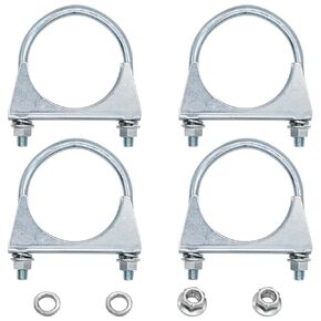 Heavy Duty U-Bolt Boat Trailer 2.5" U-Bolts with Washers 4 Pack Stainless Steel U-Bolt Muffler Diameter Exhaust Tail Pipe Exhaust U-Bolt Clamps for Secure Pipe Connections Exhaust Clamps
