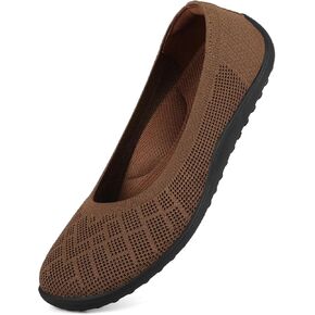 KBZone Women‘s Flat Shoes round Toe Knit Ballet Flat Comfort Dressy Flat Walking Shoes in Kuwait
