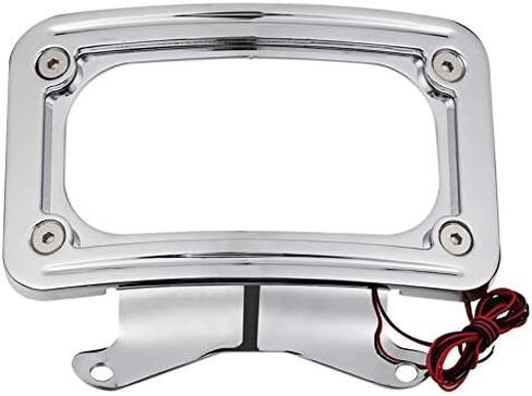 Motorcycle Curved License Plate Frame LED Running Light For Harley Road Street Glide FLHRXS King Special (Black) in Saudi Arabia