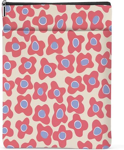 Floral Book Lovers Gifts Waterproof Flower Book Sleeve Botanical Book Pouch Book Protector with Zipper and Front Pocket Book Cover Case for Women Girlfriend Birthday Book Accessories Book Club Gifts in Saudi Arabia