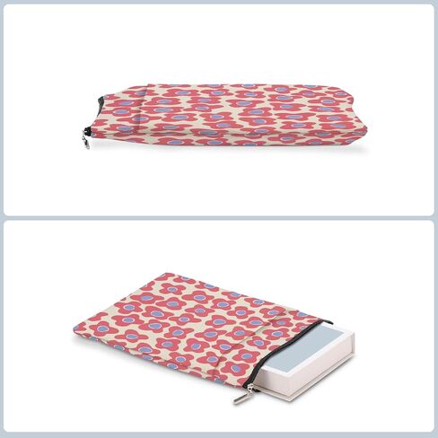 Floral Book Lovers Gifts Waterproof Flower Book Sleeve Botanical Book Pouch Book Protector with Zipper and Front Pocket Book Cover Case for Women Girlfriend Birthday Book Accessories Book Club Gifts in Saudi Arabia