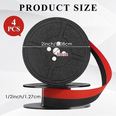 4 Pairs Universal Typewriter Ribbon Twin Spool Typewriter Ink Ribbon, Twin Spool Replacement Pack for Most Typewriter (Black) in Kuwait