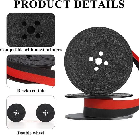 4 Pairs Universal Typewriter Ribbon Twin Spool Typewriter Ink Ribbon, Twin Spool Replacement Pack for Most Typewriter (Black) in Kuwait