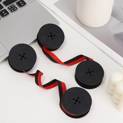 4 Pairs Universal Typewriter Ribbon Twin Spool Typewriter Ink Ribbon, Twin Spool Replacement Pack for Most Typewriter (Black) in Kuwait