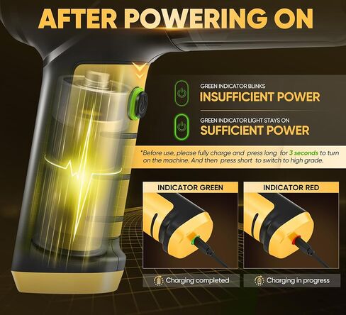 Car Vacuum Cleaner High Power|3 in 1 Portable Cordless Handheld Vacuum|15000PA Brushless Motor|Super Suction Mini Car Vacuum with Super Endurance for Car and Home in Kuwait