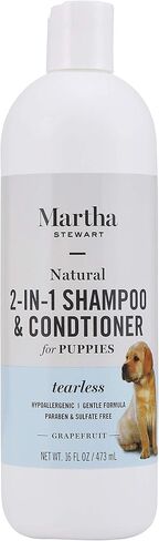 Martha Stewart for Pets 2-in-1 Puppy Shampoo with Grapefruit | Tearless Dog Shampoo and Conditioner, Safe for All Dogs and Puppies, 16 Ounce Bottle Dog Wash in Saudi Arabia