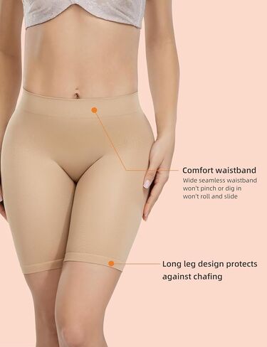 ATTLADY Women's Slip Shorts for Under Dresses Seamless Smooth Boyshort Panties Anti-Chafing Shorts in Saudi Arabia