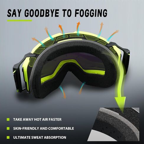 نظارات الدراجة الترابية فوق النظارات المضادة للضباب، نظارات واقية للدراجات النارية نظارات موتوكروس للرجال والنساء in Kuwait