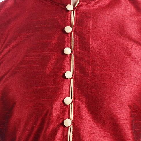 Maple Clothing Art Silk Men's Kurta Pajama Set Indian Wedding Party Wear in Kuwait