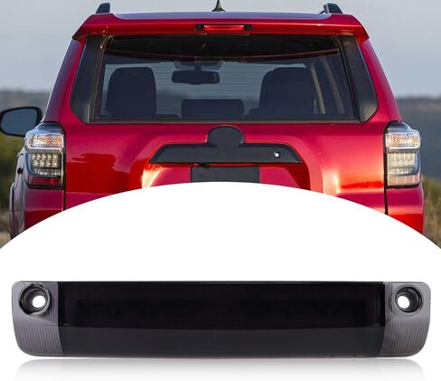 عدسة مدخنة 9-LED مجموعة مصابيح الفرامل الثالثة متوافقة مع Toyota 4Runner Highlander Prius Sienna وما إلى ذلك، مصباح الفرامل LED الثالث الخلفي والسقف المركزي عالي التركيب مع ميزة الفرامل القوية (مدخن) in Saudi Arabia