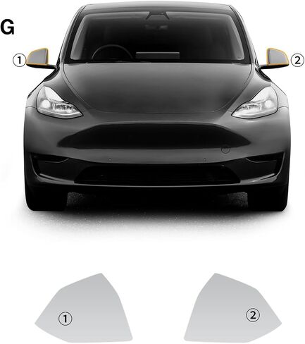 for Tesla Model Y 2020-2023 PPF Precut Gloss Clear 8.5Mil Car Paint Protective Film Self Healing TPU HD Film Scratch Protector Exterior Accessories (Front Bars + Headlights 7Pcs) in Saudi Arabia