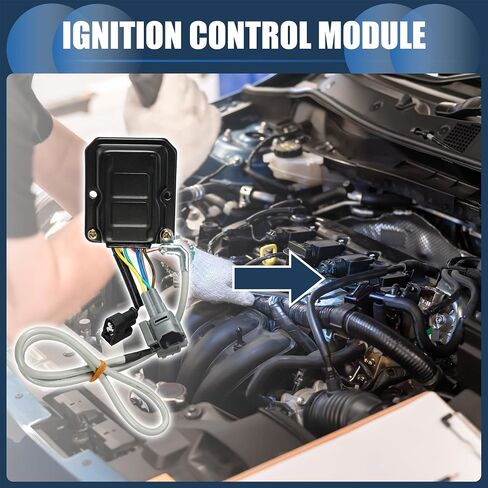 وحدة التحكم في الإشعال، وحدة التحكم في وحدة الإشعال الداخلية رقم 8962035310 لسيارة Toyota 4Runner Pickup 22RE 4Cyl 2.4L 1992-1995 ABS باللون الفضي، قطعة واحدة in Kuwait