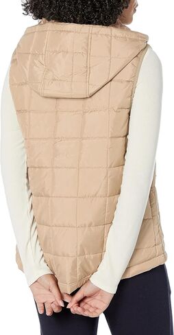 URBAN REPUBLIC Women's Quilted Zip-up Vest with Hood in Kuwait