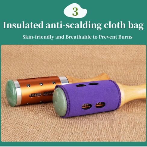 Moxibustion Jar Ceramic Moxa Sticks Burner Holder Portable Scraping Cup Pure Moxa 54 Rolls Heat Therapy Set Health Care Tool in Kuwait