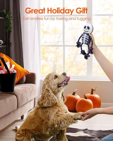 Halloween Dog Toys, Funny Squeaky Dog Toys, Plush Stuffed Dog Toys for Small Medium Large Dogs, Puppy Chew Toys for Teething, Dog Rope Toys, Dog Toys for Boredom, Entertaining - Bat in Saudi Arabia