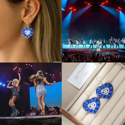 أقراط سابرينا كاربنتر 𝐒𝐡𝐨𝐫𝐭 𝐧' 𝐒𝐰𝐞𝐞𝐭 للحفلات الموسيقية للنساء المعجبين من الأكريليك الأرجواني على شكل قلب أقراط متدلية من ألبوم سابرينا أقراط مستوحاة من إكسسوارات الملابس لديكور الملابس in Kuwait