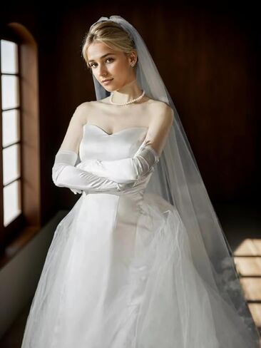 قفازات نسائية طويلة لحفلات الأوبرا 1920s قفازات من الساتان أزياء قابلة للتمدد مقاس الكبار طول الكوع لحفلات الزفاف in Kuwait