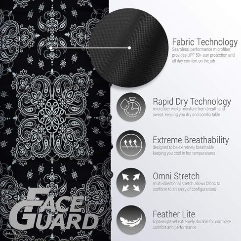 JOHN BOY Construction Face Guard - UPF 50+ Jobsite Dust Mask with UV Sun Protection & Moisture Wicking Fabric in Saudi Arabia