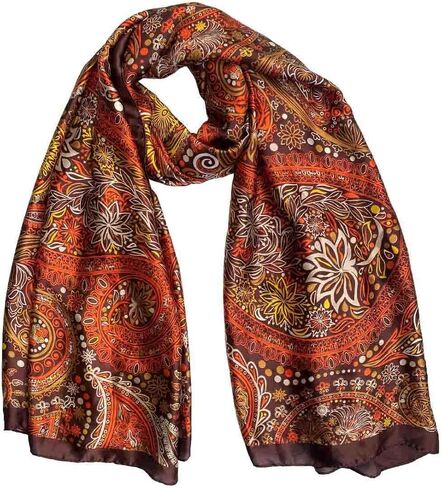Acotavie Scarfs for Women Dressy Fashion Scarves Long Floral Pattern Scarf Lightweight Sunscreen Shawls in Saudi Arabia