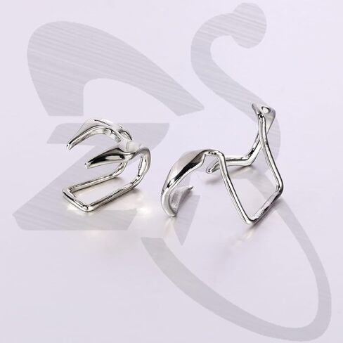 ZS 1PC Non-Piercing Wrap Lip Cuff Jewelry, Cyberpunk Lip Piercing Stainless Steel Fake Lip Ring Clip On Ear Cartilage Body Piercing Jewelry For Women Men in Saudi Arabia