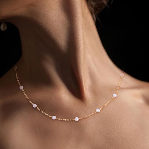 Gold Pearl Necklace Dainty Pearl Pendant Necklaces for Women Summer Daily Simple Cute Freshwater White Small Pearl Gold Necklace Adjustable Pearl Jewelry as Bride Bridesmaid Wedding Jewelry Gifts in Saudi Arabia