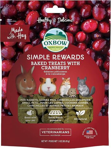 Oxbow Simple Rewards Guinea Pig & Rabbit Treats, Apple Banana, Baked, 3 oz in Saudi Arabia