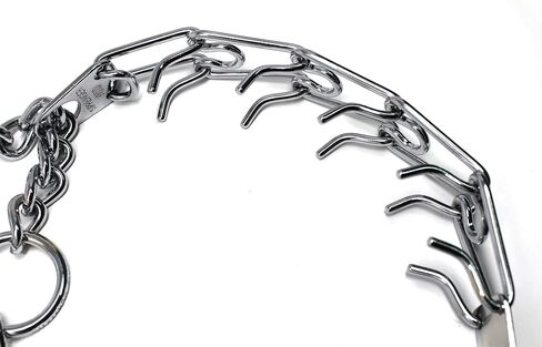 طوق تدريب الكلاب Herm Sprenger Prong مع إبزيم سريع التحرير مصنوع في ألمانيا من الفولاذ المطلي بالكروم وطوق مانع للسحب للكلاب وطوق تدريب مضاد للسحب مصنوع في ألمانيا 3 مم × 22 بوصة متوسط in Kuwait