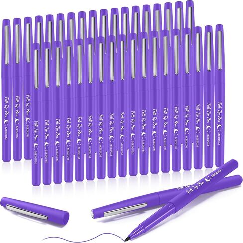 36 Pcs Black Felt Tip Pens 0.7mm Medium Point Felt Pens Colored Felt Tip Marker Pens Journal Planner Pens Felt Pens for Journaling Writing Note Taking Art Office and School Supplies in Saudi Arabia