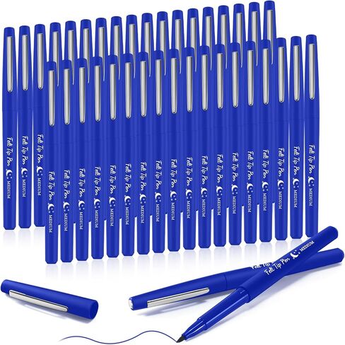 36 Pcs Black Felt Tip Pens 0.7mm Medium Point Felt Pens Colored Felt Tip Marker Pens Journal Planner Pens Felt Pens for Journaling Writing Note Taking Art Office and School Supplies in Saudi Arabia