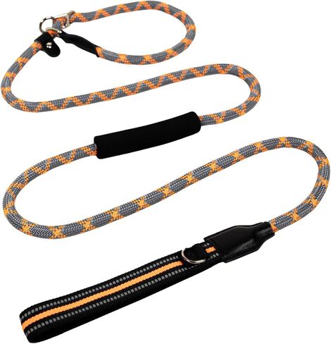 مقود Analovic سهل الانزلاق للكلاب بمقبض ناعم، مقود كلب متين عاكس بطول 6 أقدام، مقود تدريب للكلاب بدون سحب، مقود سهل الاستخدام للكلاب الصغيرة والمتوسطة والكبيرة. (L، الأزرق) in Kuwait