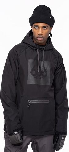 686 Men's Waterproof Hoody - Winter Sweatshirt with Attached Facemask & Kangaroo Pouch Pocket - Water & Weather Resistant in Saudi Arabia