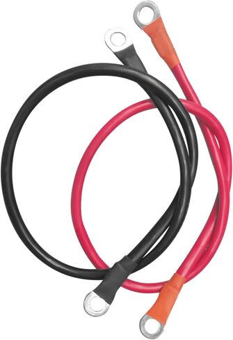 6AWG 8AWG Red + Black, 1.5Ft Each 100% Pure Copper Battery Inverter Cables, Parallel/Series Battery Wire Pair, Hookup Wiring Kit, 12V 24V, Imported 6+AWG (16mm²) in Saudi Arabia