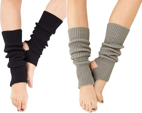 Women Winter Extra Soft Long Legwarmer Warmer Knitted Stirrup Leg Warmers for Yoga Ballet Dance in Saudi Arabia