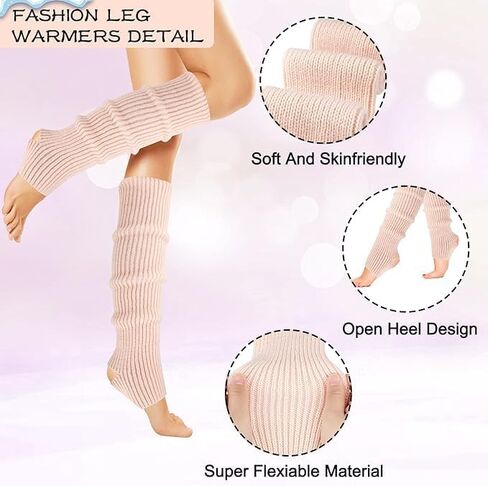 Women Winter Extra Soft Long Legwarmer Warmer Knitted Stirrup Leg Warmers for Yoga Ballet Dance in Saudi Arabia
