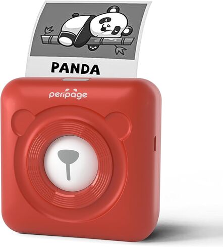Mini Pocket Bluetooth Printer, Portable Thermal Sticker Maker, Bluetooth Connected Phone, Compatible with iOS&Android, for Journal/DIY Scrapbook/Travel/Notes/Lists/Label/Memo,Photos 304DPI (Red) in Saudi Arabia