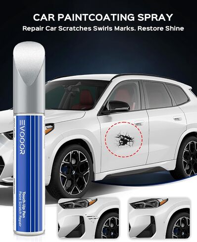 طلاء لمسات نهائية لسيارة BMW، أبيض جبال الألب (300) طلاء مطابق تمامًا لإصلاح خدوش السيارة (أبيض جبال الألب لسيارات BMW 3/5/7 Series/X2/X4/2018 X5) in Kuwait