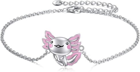 النمر رايدر 925 فضة Axolotl أساور للنساء لطيف الحيوان أساور قابل للتعديل مجوهرات هدايا عيد الميلاد للنساء in Saudi Arabia