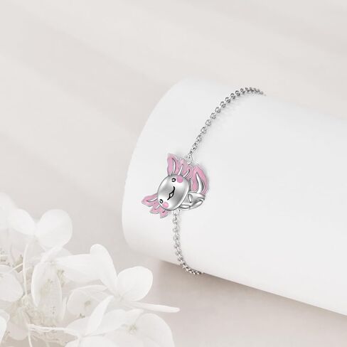 النمر رايدر 925 فضة Axolotl أساور للنساء لطيف الحيوان أساور قابل للتعديل مجوهرات هدايا عيد الميلاد للنساء in Saudi Arabia