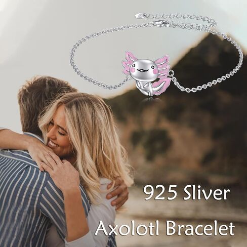 النمر رايدر 925 فضة Axolotl أساور للنساء لطيف الحيوان أساور قابل للتعديل مجوهرات هدايا عيد الميلاد للنساء in Saudi Arabia