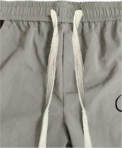 GORGLITTER Men's Drawstring Waist Cargo Pants Letter Print Wide Leg Y2k Pants in Saudi Arabia