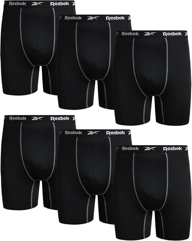 ملابس داخلية للرجال من ريبوك - سراويل داخلية طويلة وكبيرة الأداء (عبوة من 6 قطع) (2XL - 4XL) in Kuwait