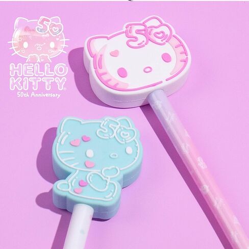 Hello Kitty 50th Anniversary Pink Novelty Pen by STMT, Limited Edition Hello Kitty Pen, Cute School Supplies, Exclusive Sanrio Accessories, Kawaii Stationery, Sanrio Pens, Hello Kitty Merch in Saudi Arabia