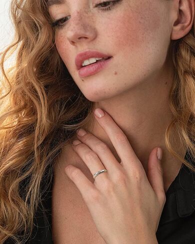 Inner Message Heart Ring - 925 Sterling Silver Imprint Ring Secretly Say 'I Love You' - Leaves Heart Mark - Ideal for Couples & Loved Ones - Love Ring Jewelry in Saudi Arabia