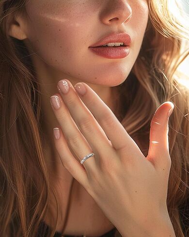 Inner Message Heart Ring - 925 Sterling Silver Imprint Ring Secretly Say 'I Love You' - Leaves Heart Mark - Ideal for Couples & Loved Ones - Love Ring Jewelry in Saudi Arabia