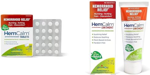 Boiron Hemorrhoid Relief Tablets and Homeopathic Pellets, 60 Count and 80 Pellets in Saudi Arabia